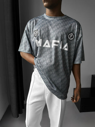 Oversize Mafia Trikot T-Shirt - Antracitas