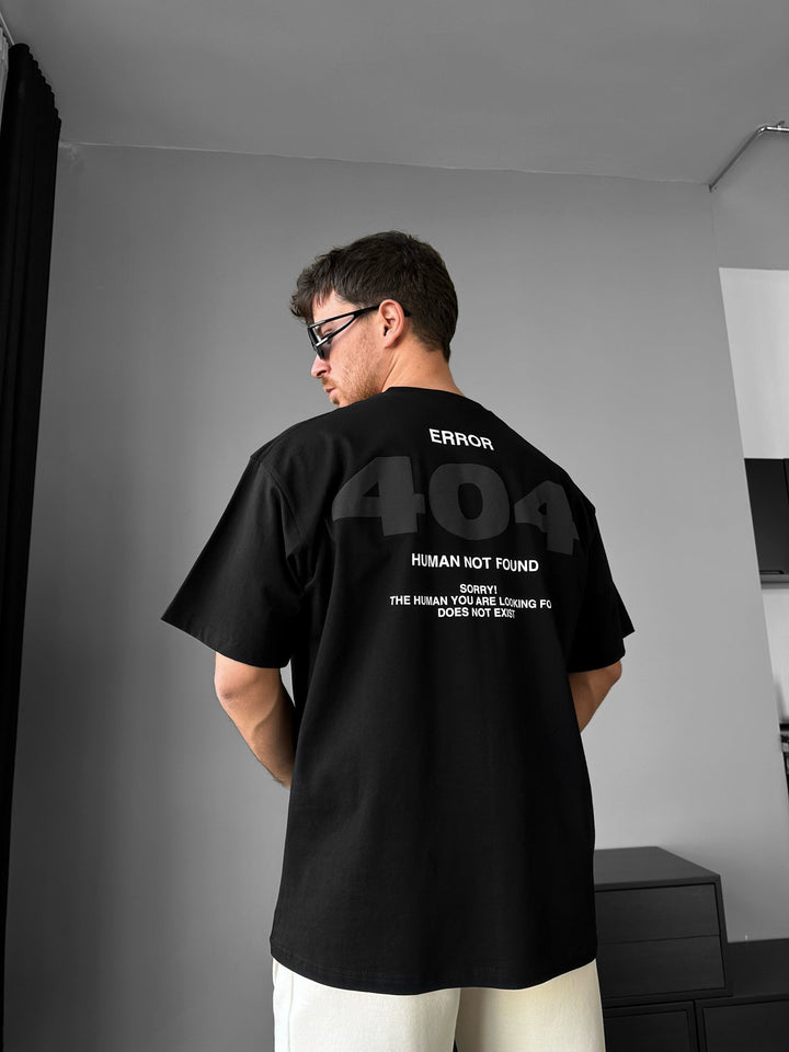 Oversize 404 marškiniai - Juodi