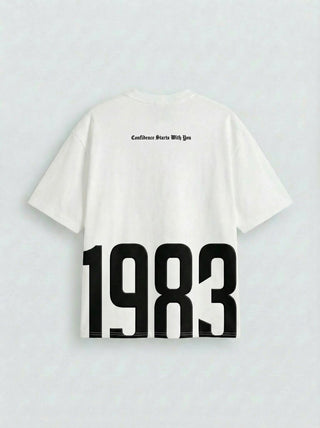 Oversize 1983 marškinėliai - Ecru