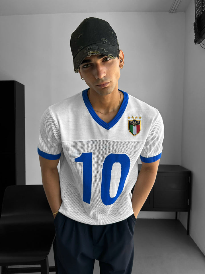 Per didelį Italijos megztinį - Balta