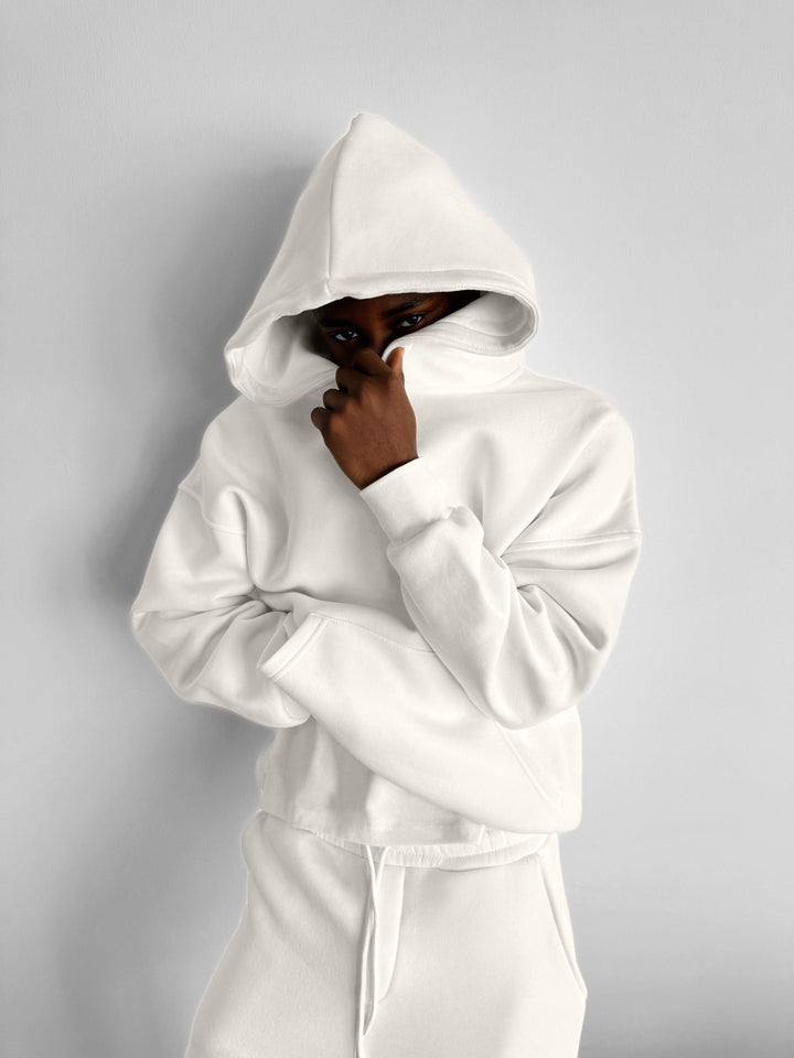 Didelis Pagrindinis Hoodie - Balta