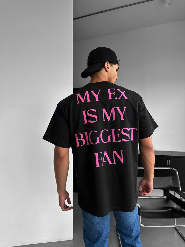 Oversize "EX" marškiniai - Juodi ir Lila
