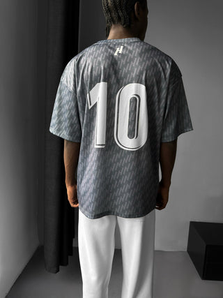 Oversize Mafia Trikot T-Shirt - Antracitas