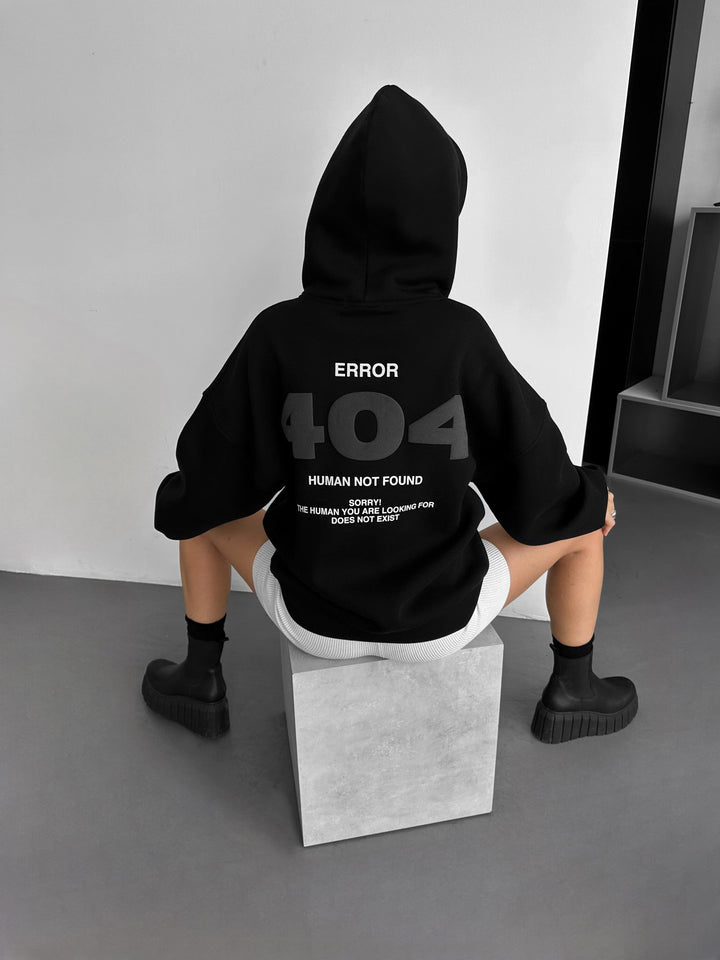 Oversize 404 Hoodie - Juoda