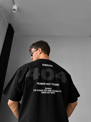 Oversize 404 marškiniai - Juodi