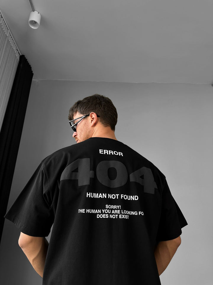 Oversize 404 marškiniai - Juodi