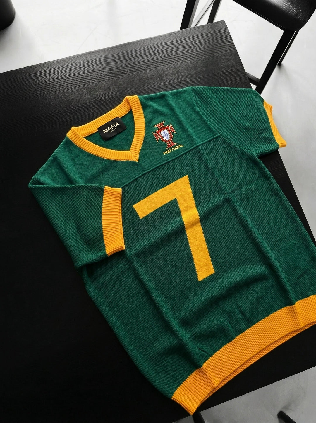 Didelio dydžio Portugalijos megztinis - Žalias