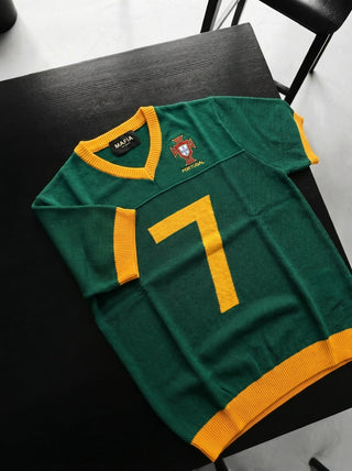 Didelio dydžio Portugalijos megztinis - Žalias