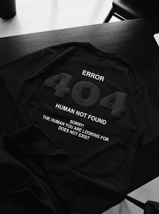 Oversize 404 marškiniai - Juodi