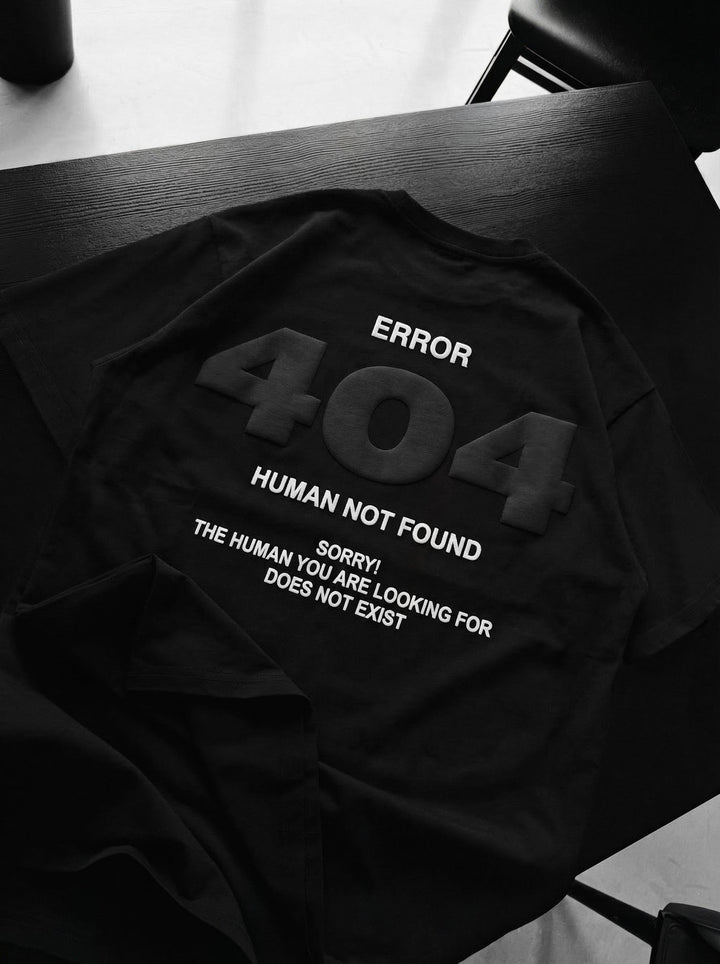 Oversize 404 marškiniai - Juodi