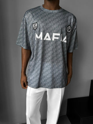 Oversize Mafia Trikot T-Shirt - Antracitas