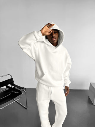 Didelis Pagrindinis Hoodie - Balta
