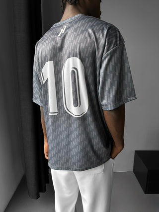 Oversize Mafia Trikot T-Shirt - Antracitas