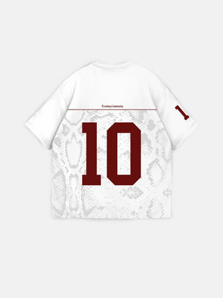 Oversize Brooklyn T-shirt - Ecru ir Bordeaux