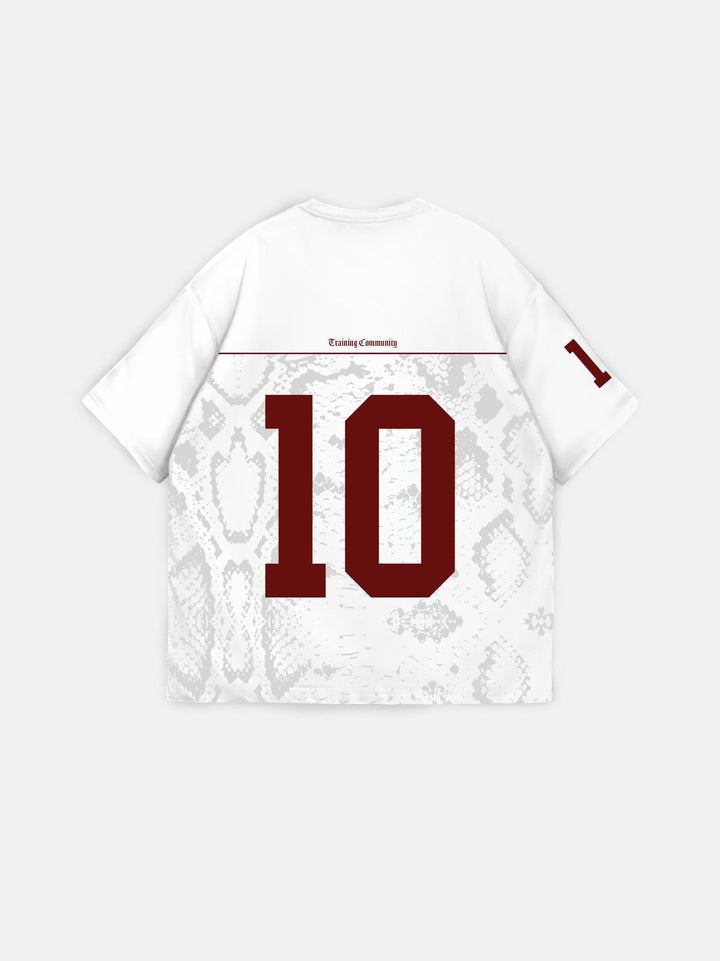 Oversize Brooklyn T-shirt - Ecru ir Bordeaux
