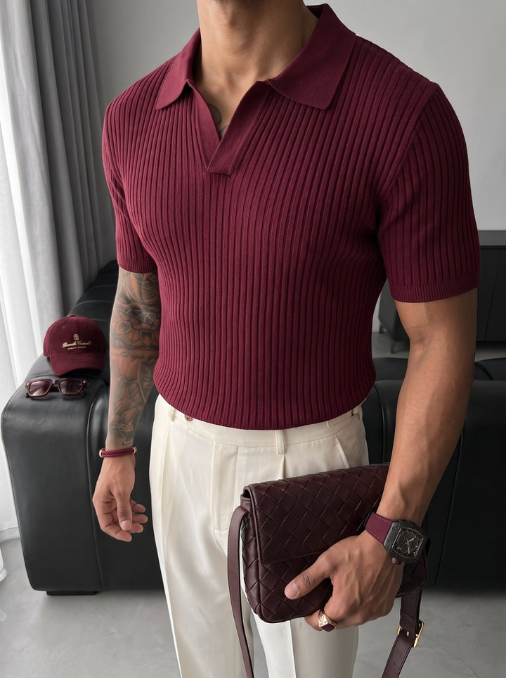 Lieknas Fit Trikotažo Polo Marškinėliai - Šviesiai Violetinė