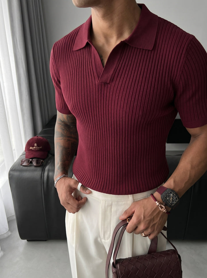 Lieknas Fit Trikotažo Polo Marškinėliai - Šviesiai Violetinė