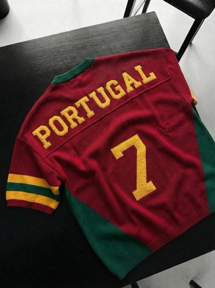 Didelis Portugalijos trikotažo marškinėliai - Raudoni