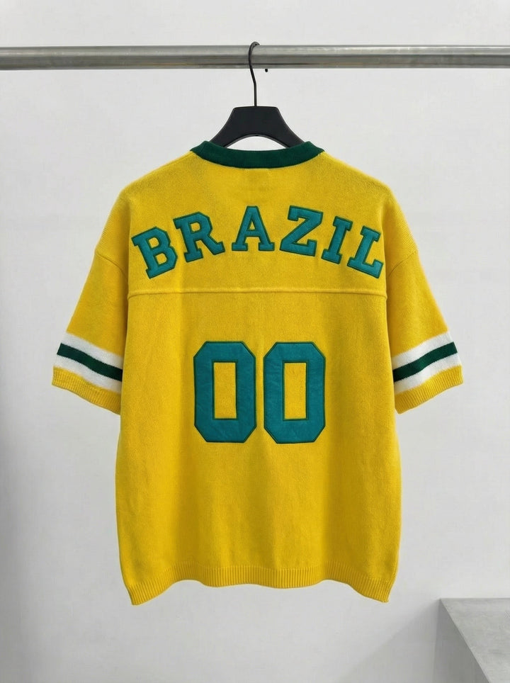 Per didelis Brazilijos megztinis - Geltonas