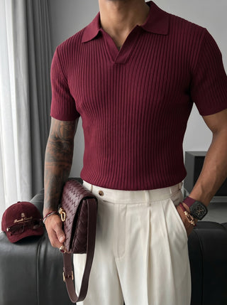 Lieknas Fit Trikotažo Polo Marškinėliai - Šviesiai Violetinė