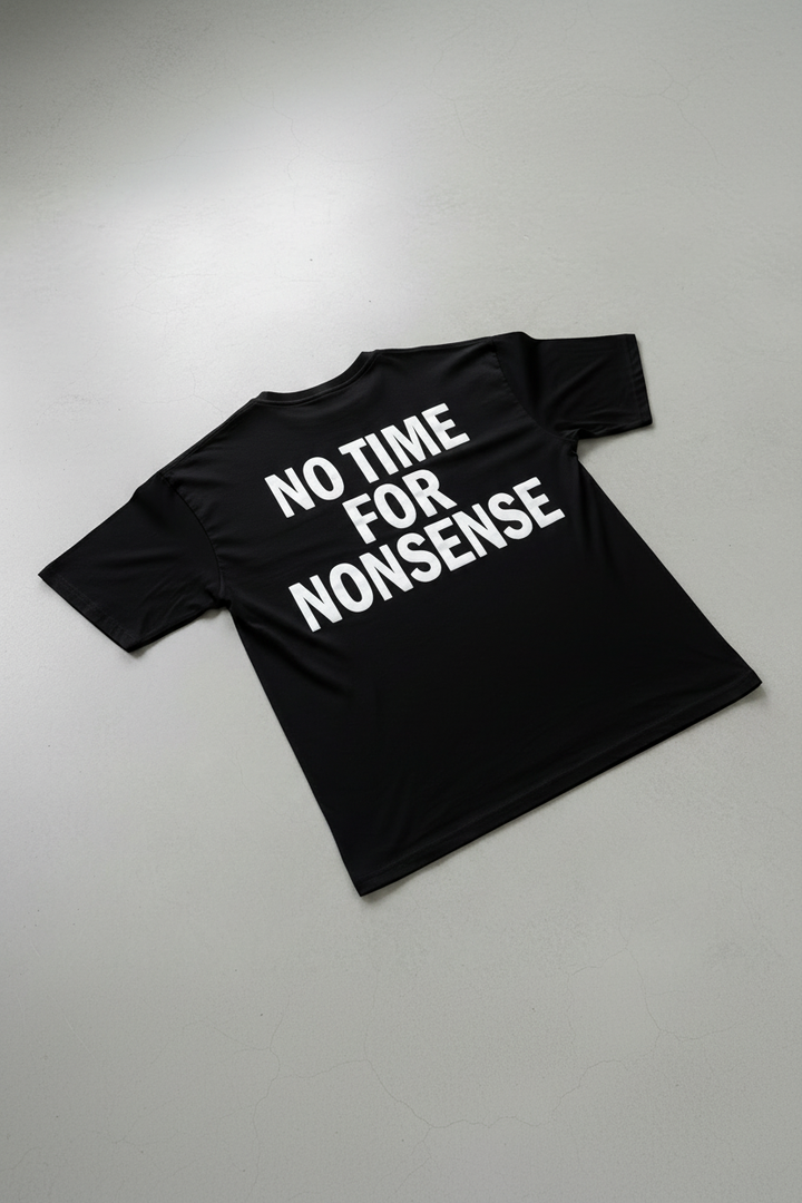 Per didelį T-shirt - Juoda ir Balta