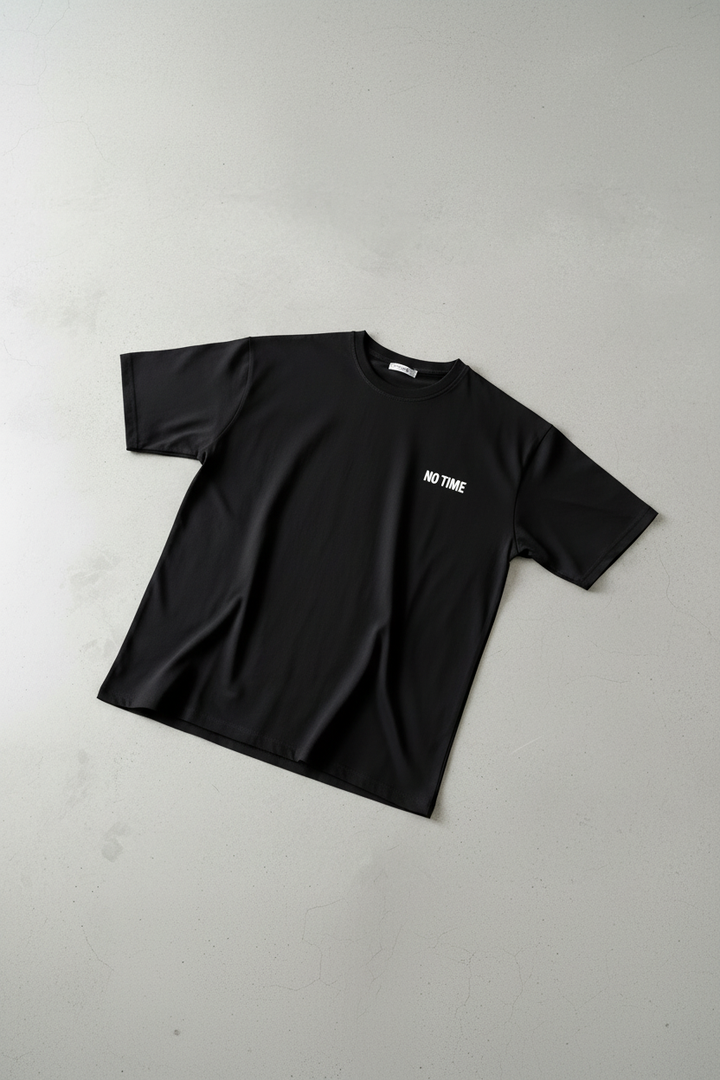Per didelį T-shirt - Juoda ir Balta